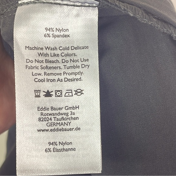 Eddie Bauer Shorts Men's 38 Nylon Grey Stretch Hiking Performance Zip Pockets - Picture 9 of 9